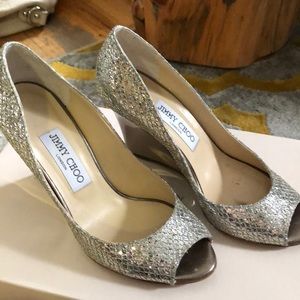 Jimmy Choo glitter heels